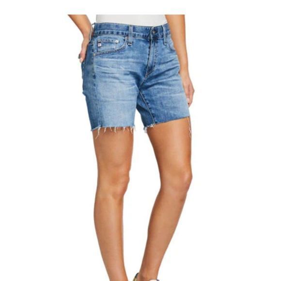 NWOT ADRIANO GOLDSCHMIED Becke Cutoff Denim Shorts, (Size 32) - Picture 2 of 12